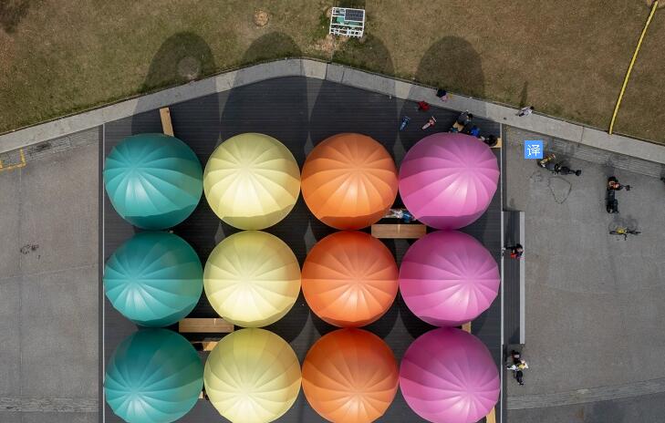 膜結(jié)構(gòu)五色光亭，深圳大運(yùn)中心